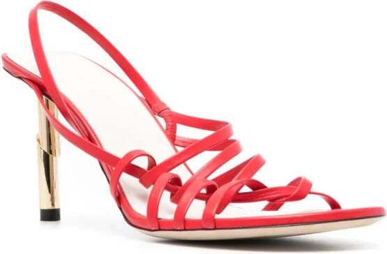 Lanvin Sequence 70mm leather sandals Red