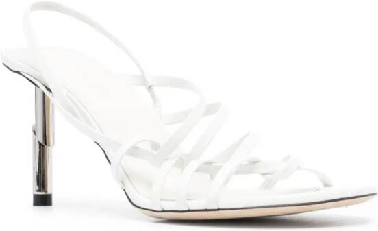 Lanvin Sequence 70mm leather sandals White
