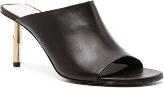 Lanvin Sequence 75mm leather mules Brown