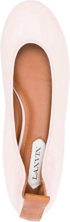 Lanvin slip-on leather ballerina shoes Pink