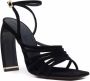 Lanvin square-toe suede heeled sandals Black - Thumbnail 2