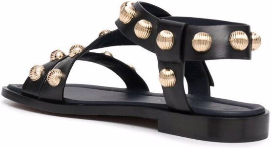 Lanvin studded cross-over strap sandals Black