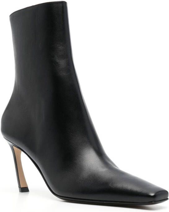 Lanvin Swing 70 leather boots Black