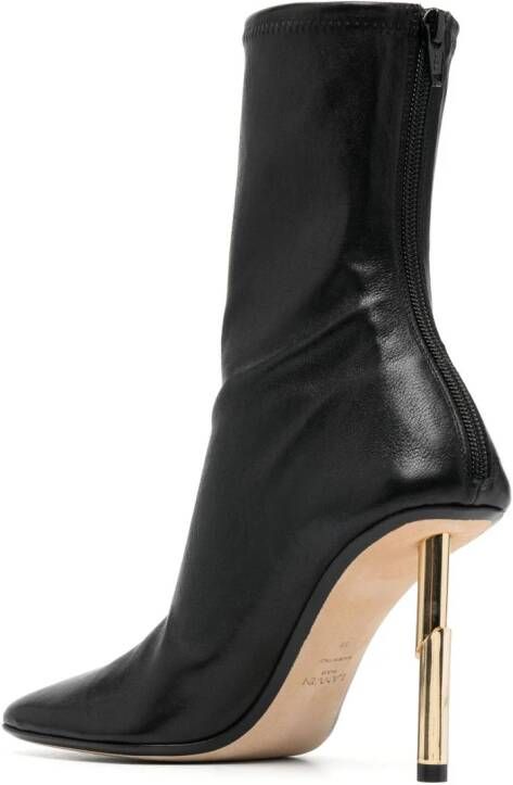 Lanvin Sequence 95mm leather ankle boots Black