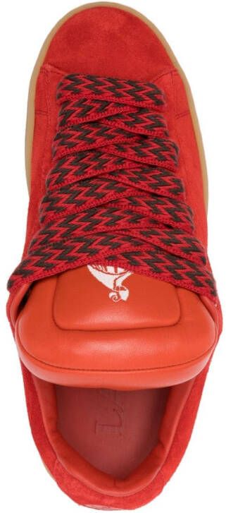 Lanvin x Future Hyper Curb suede sneakers Red