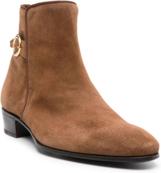 Lardini suede ankle boots Brown