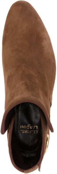 Lardini suede ankle boots Brown