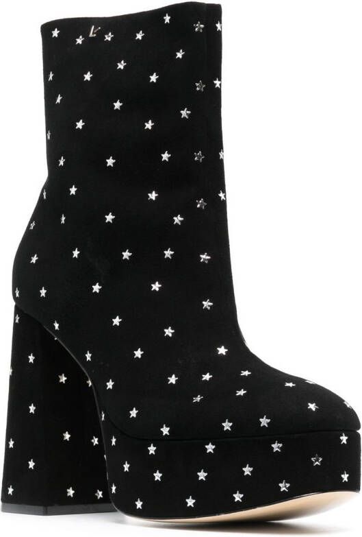 Larroude star-studded ankle boots Black