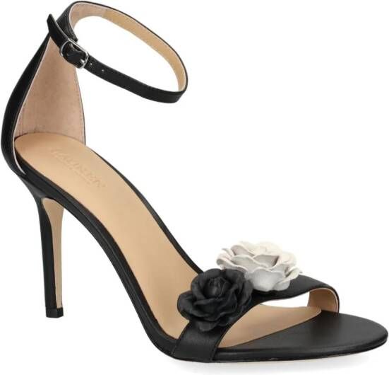 Lauren Ralph Lauren Allie 90mm floral-appliqué sandals Black