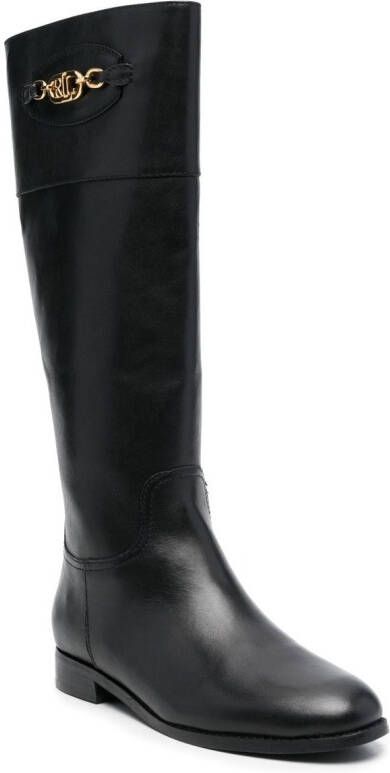 Lauren Ralph Lauren Breana knee-high leather boots Black