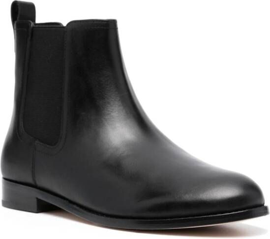 Lauren Ralph Lauren Brylee almond-toe leather boots Black