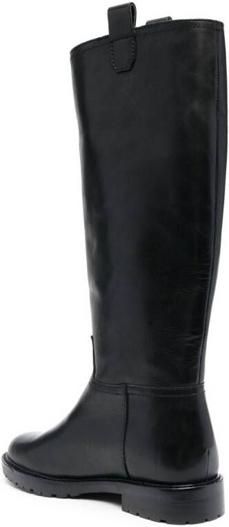 Lauren Ralph Lauren Elden logo-plaque tall boots Black
