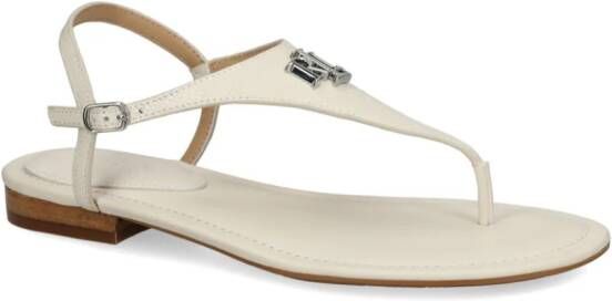 Lauren Ralph Lauren Ellington lizard-embossed leather sandals White