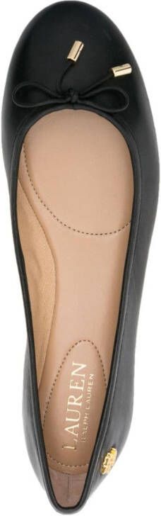 Lauren Ralph Lauren Jayna leather ballerina shoes Black