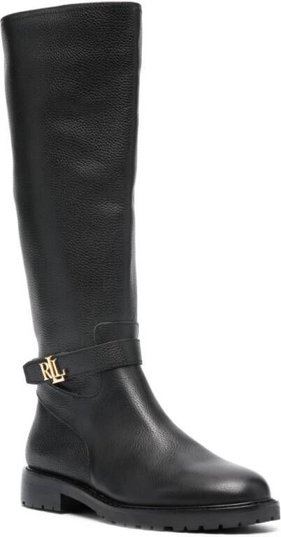 Lauren Ralph Lauren Tumbled leather boots Black