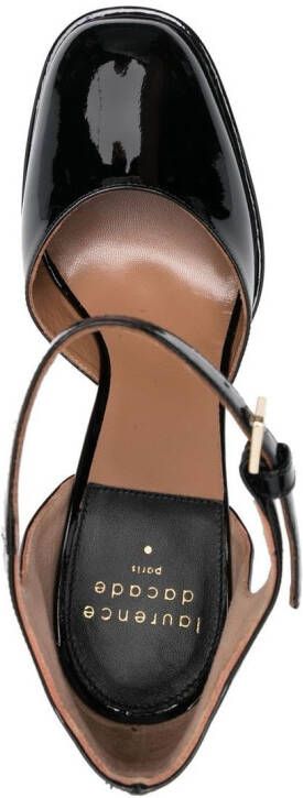 Laurence Dacade 150mm patent-leather platform sandals Black
