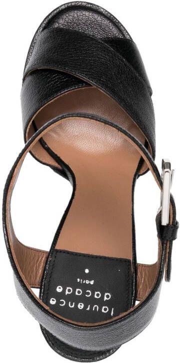 Laurence Dacade 155mm leather platform sandals Black