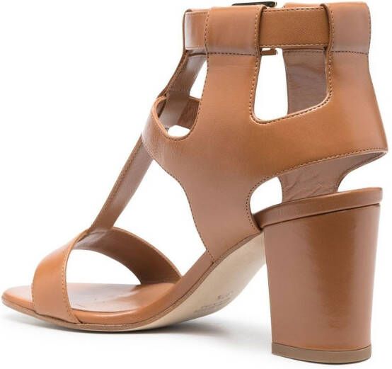 Laurence Dacade 850mm heeled T-bar sandals Brown