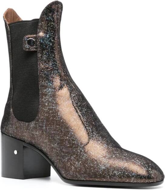 Laurence Dacade Angie 60mm iridescent ankle boots Brown