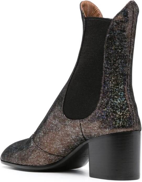 Laurence Dacade Angie 60mm iridescent ankle boots Brown