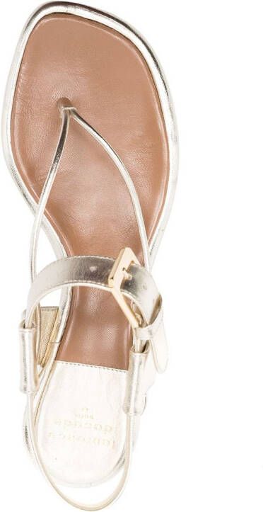 Laurence Dacade Bosphore metallic leather sandals Gold