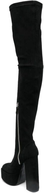 Laurence Dacade Cuissarde suede 160mm boots Black