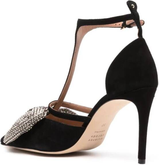 Laurence Dacade Faye Bow 90mm suede pumps Black