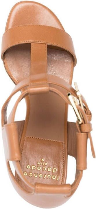 Laurence Dacade Helie buckled leather sandals Brown