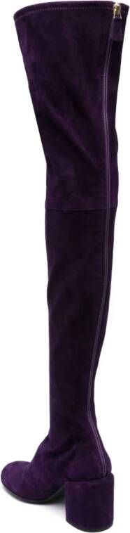 Laurence Dacade Isidor 75mm suede thigh-boots Purple