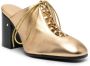 Laurence Dacade Jaimie 85mm leather mules Gold - Thumbnail 2