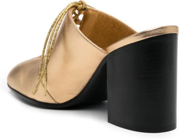 Laurence Dacade Jaimie 85mm leather mules Gold
