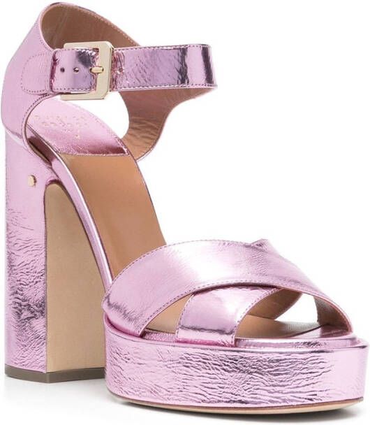 Laurence Dacade Rosange 125mm metallic sandals Pink