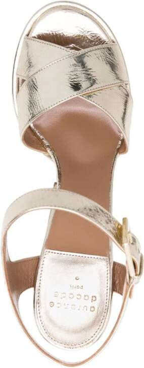 Laurence Dacade Rosella 150mm laminated leather sandals Gold