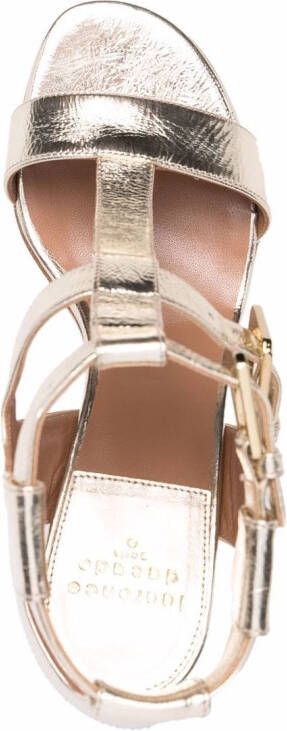 Laurence Dacade T-bar strap 70mm leather sandals Gold