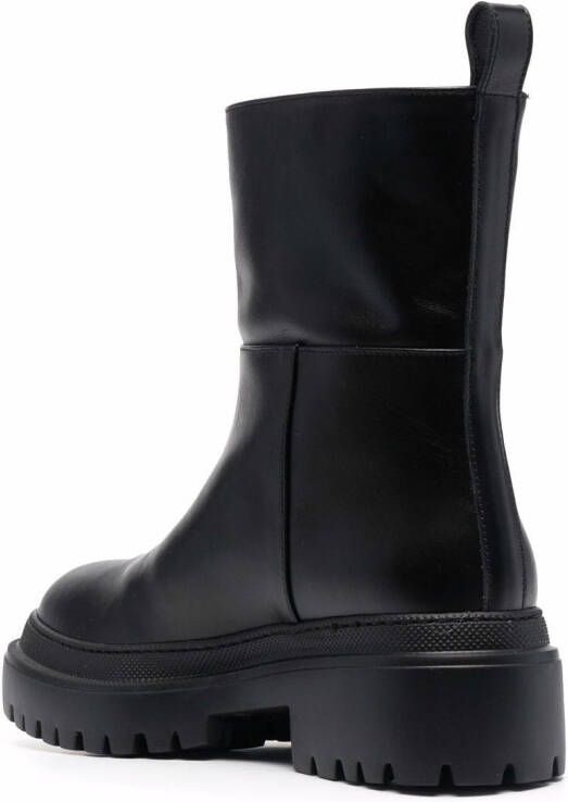 L'Autre Chose ankle-length leather boots Black