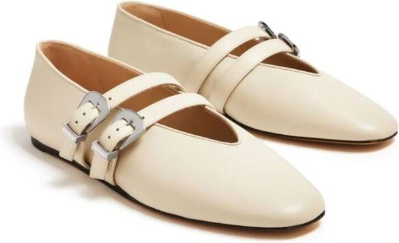 Le Monde Beryl Claudia leather ballerina shoes Neutrals