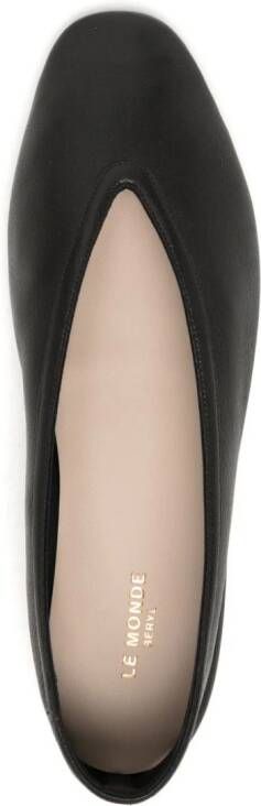 Le Monde Beryl Luna leather ballerina shoes Black