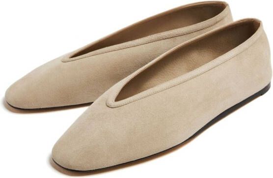 Le Monde Beryl Luna leather ballerina shoes Neutrals