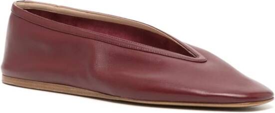 Le Monde Beryl Luna leather ballerina shoes Red