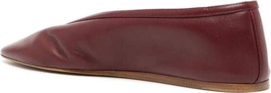 Le Monde Beryl Luna leather ballerina shoes Red