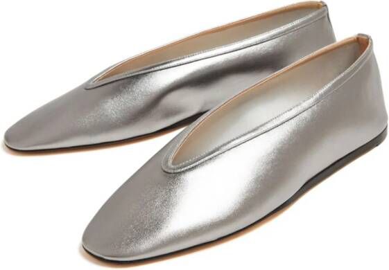 Le Monde Beryl Luna leather ballerina shoes Silver