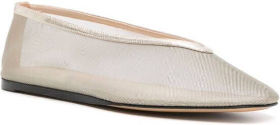 Le Monde Beryl Luna mesh ballerina shoes Gold