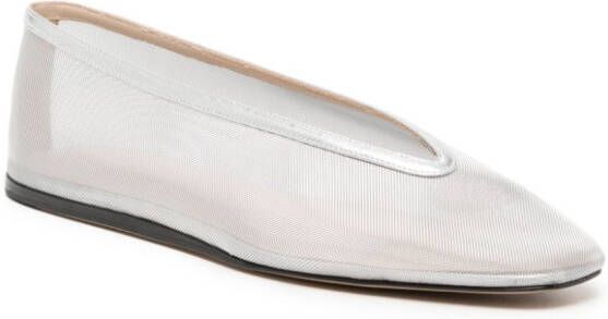 Le Monde Beryl Luna mesh ballerina shoes Silver