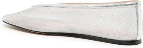 Le Monde Beryl Luna mesh ballerina shoes Silver