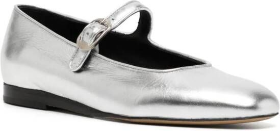 Le Monde Beryl Mary Jane leather ballerina shoes Silver