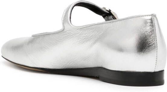 Le Monde Beryl Mary Jane leather ballerina shoes Silver