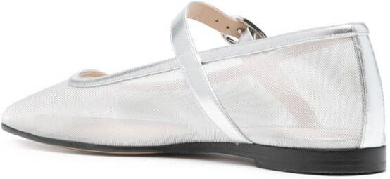 Le Monde Beryl Mr James mesh ballerina shoes Silver