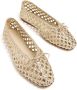 Le Monde Beryl Regency woven leather slippers Gold - Thumbnail 4