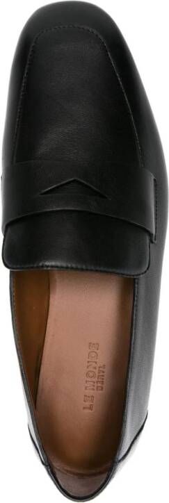 Le Monde Beryl Soft Placket leather loafers Black