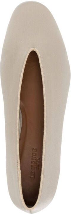 Le Monde Beryl textured ballerina shoes Brown